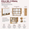 Szafka Łazienkowa Wisząca POLA 3DL/P DĄB ARTISAN 80 Cm 3 Lustra z Półką-7