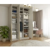 Szafa SENSO 3D Wysoka Z NADSTAWKĄ KASZMIR 150 Cm Drzwi Złote Uchwyty 250 Cm-4