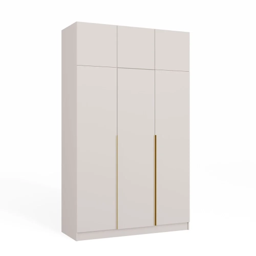 Szafa SENSO 3D Wysoka Z NADSTAWKĄ KASZMIR 150 Cm Drzwi Złote Uchwyty 250 Cm-1