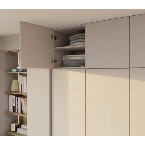 Szafa SENSO 3D Wysoka Z NADSTAWKĄ KASZMIR 150 Cm Drzwi Złote Uchwyty 250 Cm-3