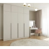 Szafa SENSO 4D z NADSTAWKĄ Wysoka KASZMIR Drzwi Czarne Uchwyty 250x200 Cm-2