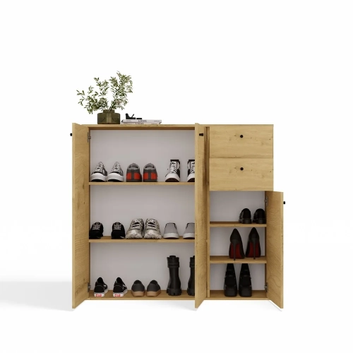 KOMODA FRAN DĄB ARTISAN 120 Cm 3 Drzwi 2 Szuflady 30 Cm Do Salonu Sypialni-10