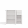 KOMODA FRAN BIAŁY 120 Cm Szafka 3 Drzwi 2 Szuflady 30 Cm Do Salonu Sypialni-13
