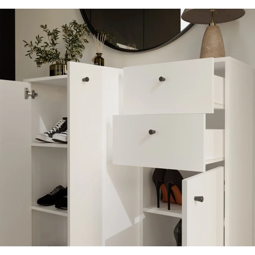 KOMODA FRAN BIAŁY 120 Cm Szafka 3 Drzwi 2 Szuflady 30 Cm Do Salonu Sypialni-6