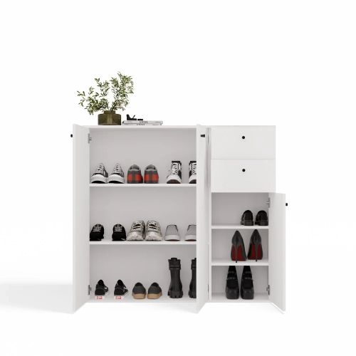 KOMODA FRAN BIAŁY 120 Cm Szafka 3 Drzwi 2 Szuflady 30 Cm Do Salonu Sypialni-11