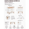 Szafka Nocna OLYMPO 2S BIAŁY DĄB ARTISAN Stolik 2 Szuflady Do Sypialni-9