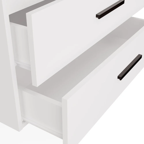 SZAFKA Pod Umywalkę NEL 60 UC BIAŁA Uchwyty CZARNE Wisząca 2 Szuflady 60 Cm-10