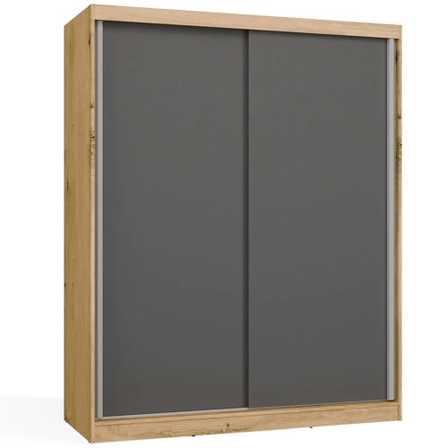 SZAFA Przesuwna IGA 160 CM B DĄB ARTISAN ANTRACYT – Stylowa i Funkcjonalna-1