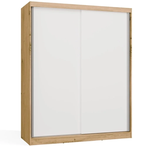SZAFA Przesuwna IGA 160 CM B DĄB ARTISAN BIEL– Stylowa i Funkcjonalna-1