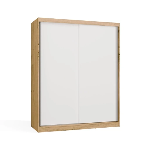 SZAFA Przesuwna IGA 160 CM B DĄB ARTISAN BIEL– Stylowa i Funkcjonalna-8