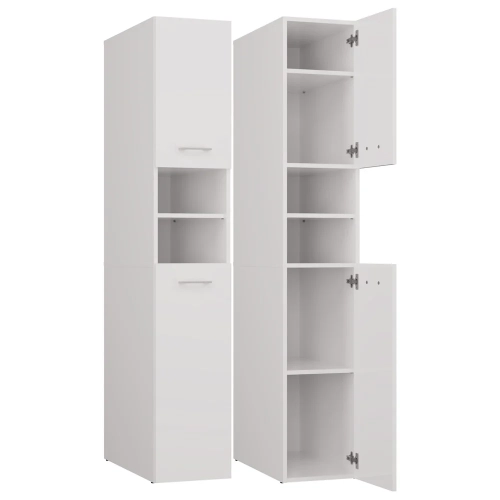 SZAFKA Łazienkowa Słupek POLA 32 BIAŁY 180 cm Głębokość 64 cm 2 Drzwi Półki-1