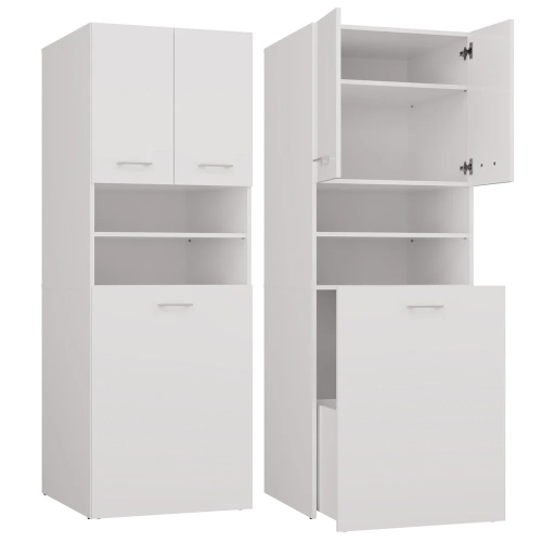 SZAFKA Łazienkowa Słupek POLA 64 BIAŁY Głęboka 64 Cm Szuflada na Kółkach-1