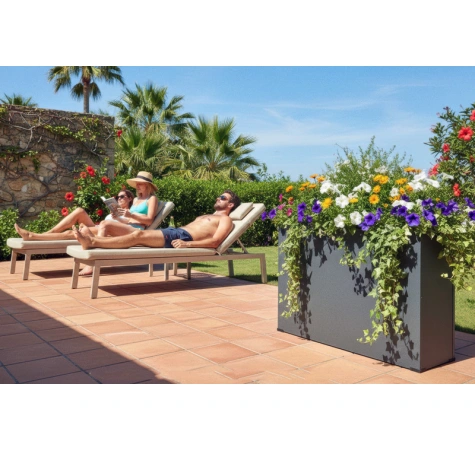 Donica ogrodowa 150x38x58 RAL 7016 antracyt