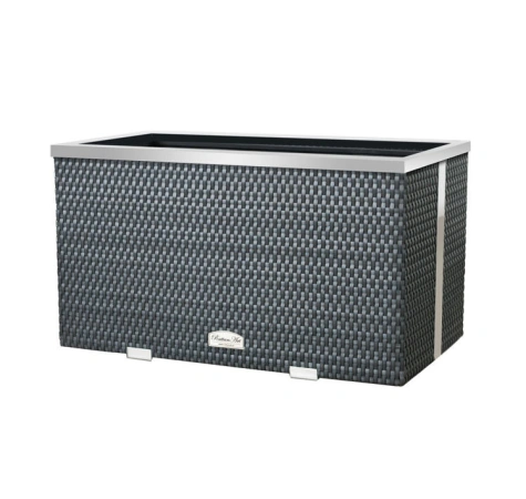 Donica ogrodowa technorattanowa 70x38x40 Stalowy