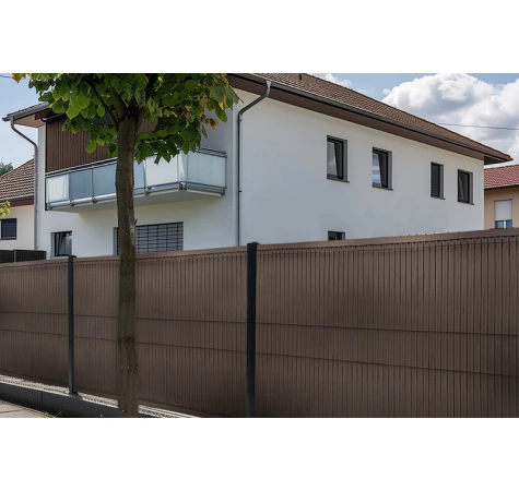 Listwy ogrodzeniowe pionowe szerokie 123 x 250 RD01 jasny brąz