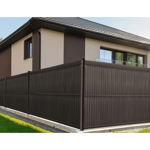 Listwy ogrodzeniowe pionowe szerokie 123 x 250 RD02 ciemny brąz
