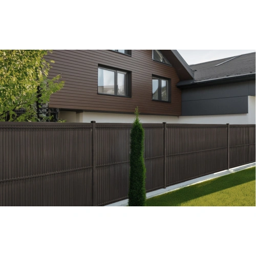 Listwy ogrodzeniowe pionowe szerokie 123 x 250 RD02 ciemny brąz