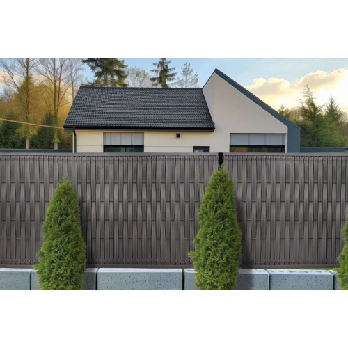 Listwy ogrodzeniowe pionowe szerokie 123 x250 RD05 antracyt
