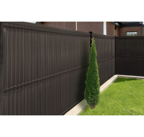 Listwy ogrodzeniowe pionowe szerokie 153 x 250 RD 02 ciemny brąz