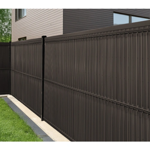 Listwy ogrodzeniowe pionowe szerokie 153 x 250 RD 02 ciemny brąz
