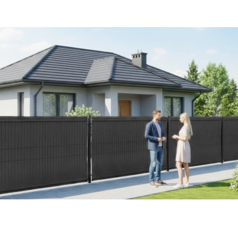 Listwy ogrodzeniowe pionowe szerokie 153 x250 RD04 czarne