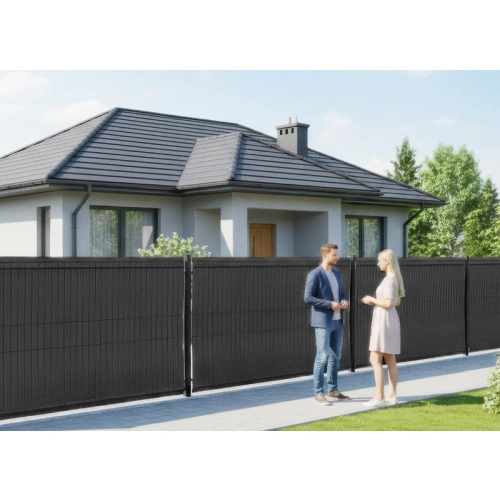 Listwy ogrodzeniowe pionowe szerokie 153 x250 RD04 czarne