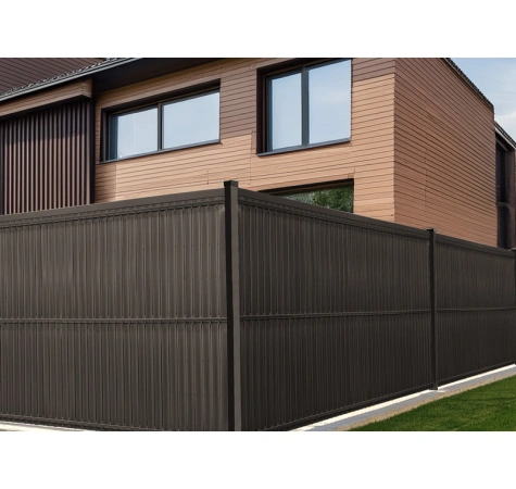 Listwy ogrodzeniowe pionowe szerokie 173 x 250 RD02 ciemny brąz