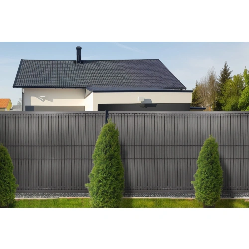 Listwy ogrodzeniowe pionowe szerokie 173 x250 RD03 ciemny szary