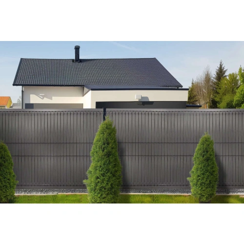 Listwa ogrodzeniowa pionowa szeroka 123x8 RD03 szary