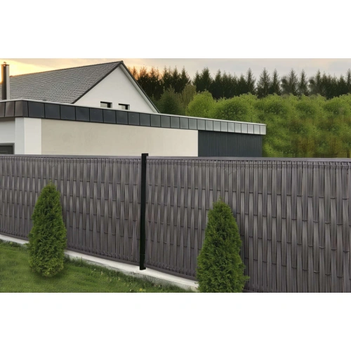 Listwa ogrodzeniowa pionowa szeroka 123x8 RD03 szary