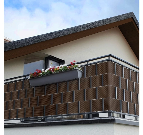 Taśma ogrodzeniowa do paneli 19/255 cm brąz RD 01