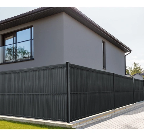 Listwy ogrodzeniowe pionowe 123 x250 RD05 antracyt