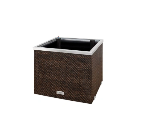 Donica ratanowa z nawodnieniem i dociepleniem 50 x 50 x 43 cm RD12 zielony